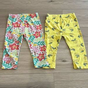 Set of 2 girls capri leggings size 6